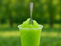 Slush mit der Gabel essen Challenge